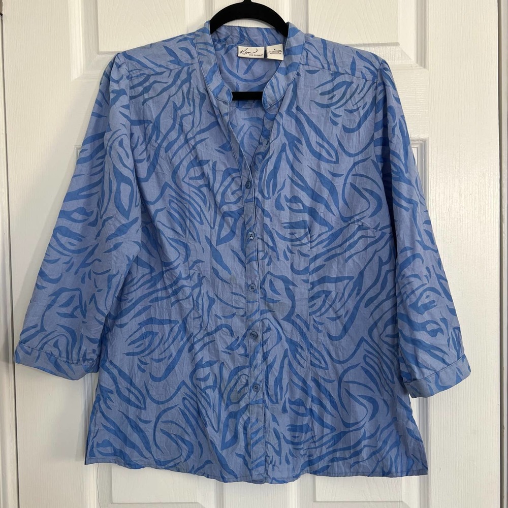 KIM ROGERS WOMEN'S 3/4 SLEEVE SHIRT SIZE LARGE